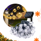Pisca Pisca Avicii Express® Varal Lâmpadas Solar 30 Led Enfeites de Natal 5m Cordão Luzes Externo Decoração Jardim Bolinha Iluminação