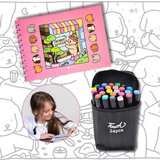 Livro De Colorir Bobbie Goods com Kit 24 Canetas Avicii Express®