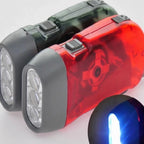 Lanterna De Dinamo com 3 leds funciona pressionando recarregavel Não Usa Pilhas