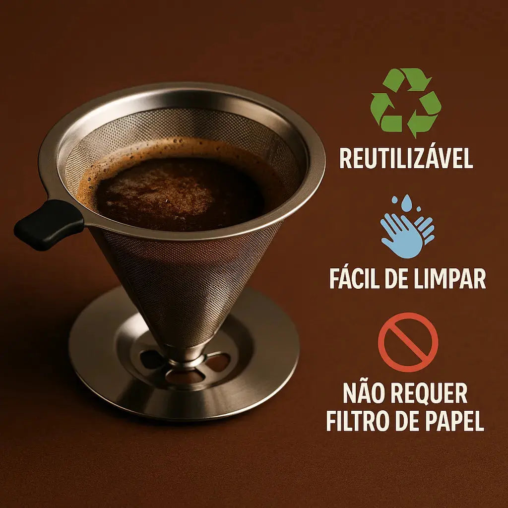 Coador com Filtro de Café Reutilizável