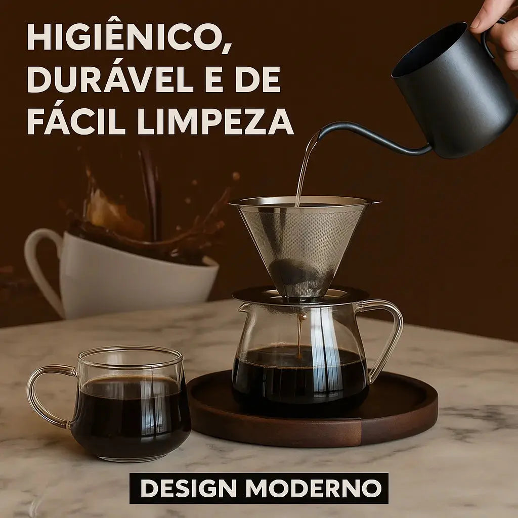 Coador com Filtro de Café Reutilizável