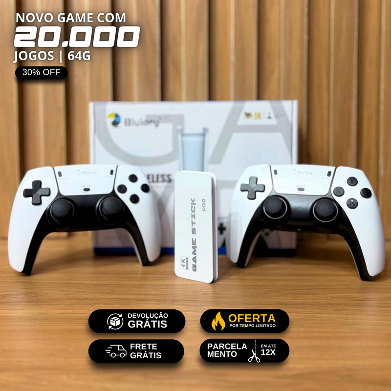 Game Stick 4K + 20.000 Jogos Avicii Express®