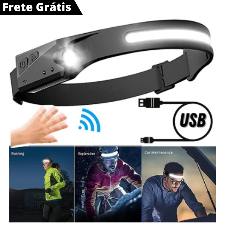 Lanterna de Cabeça Recarregável USB com Sensor Avicii Express®