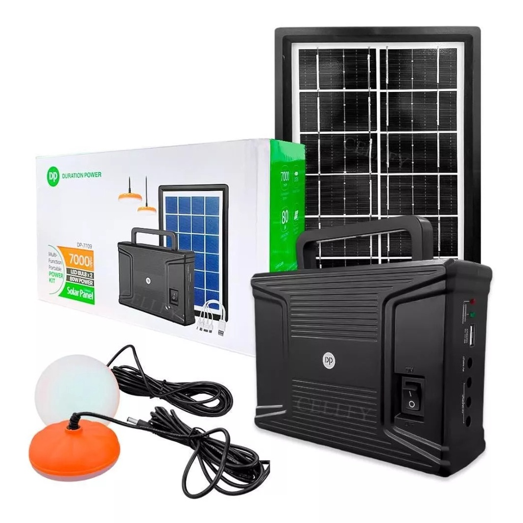 Kit Painel Solar Bateria Portatil Multi Funcional Portatil 80w 7000mah 2usb