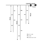 Cascata Natal 400 Lâmpadas LED Com 8 funções 