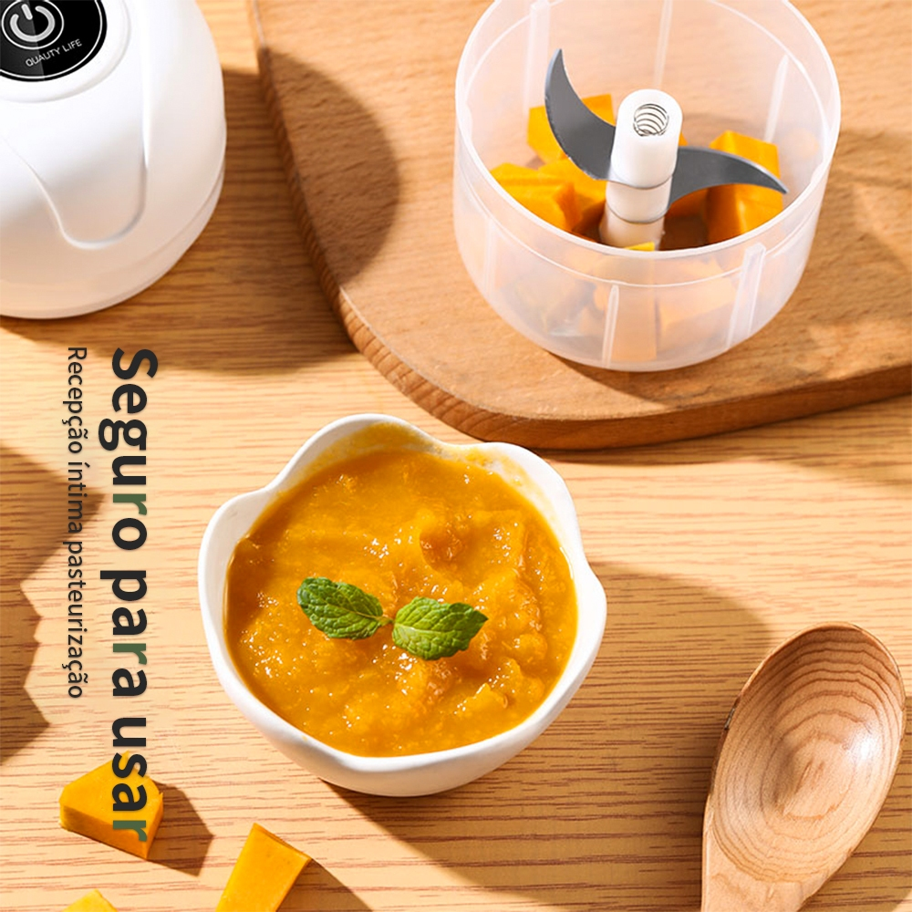 Mini Processador Triturador Sem Fio Elétrico De Alimentos Para Legumes Alho Gengibre 250ML