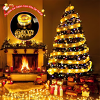 10 M Laços De Fita De Natal Com 100 Luzes Fada Cordas LED árvore Ornamentos Pisca Enfeites Decoração