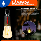 Lâmpada Recarregável Para Barraca De Acampamento E Pesca Luz Portátil Usb de Pendurar