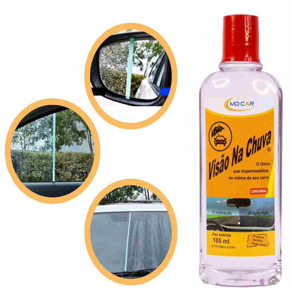 Cristalizador de Vidros MD Car 105ml – Repelente de Água | Visão na Chuva | Hidrorepelente Premium