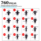 Kit 100 150 800 Presilhas Grampos Fixadores Carro Veiculo Parabarro Escolha a Quantidade!