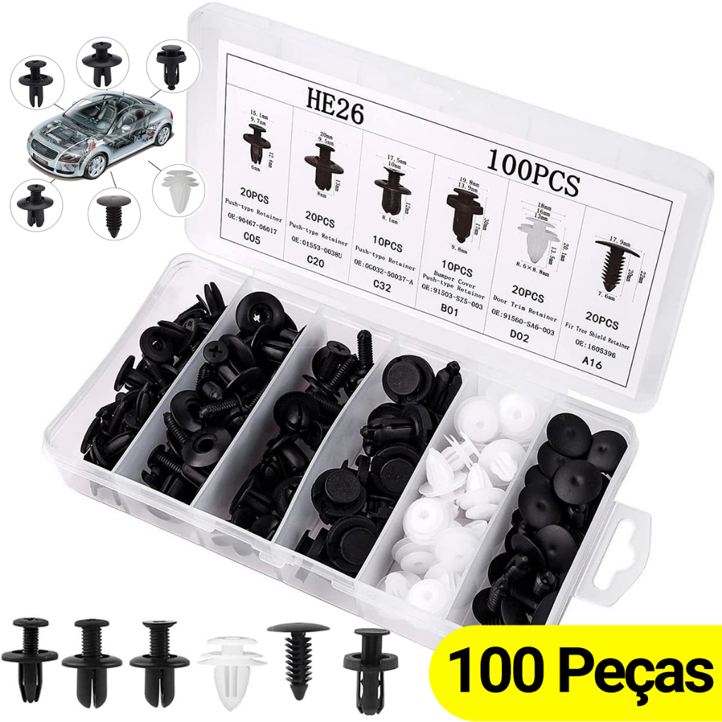 Kit de Parafusos Fixa Car Avicii Express® + Brinde Caixa Organizadora
