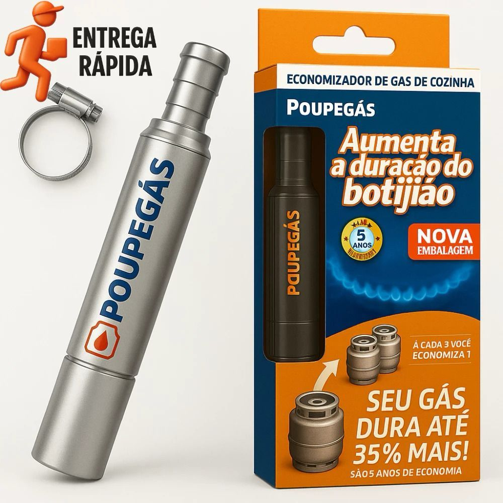 Economizador De Gás GLP Para Fogão Residencial Economia de 35% Por Botijão - PoupeGás