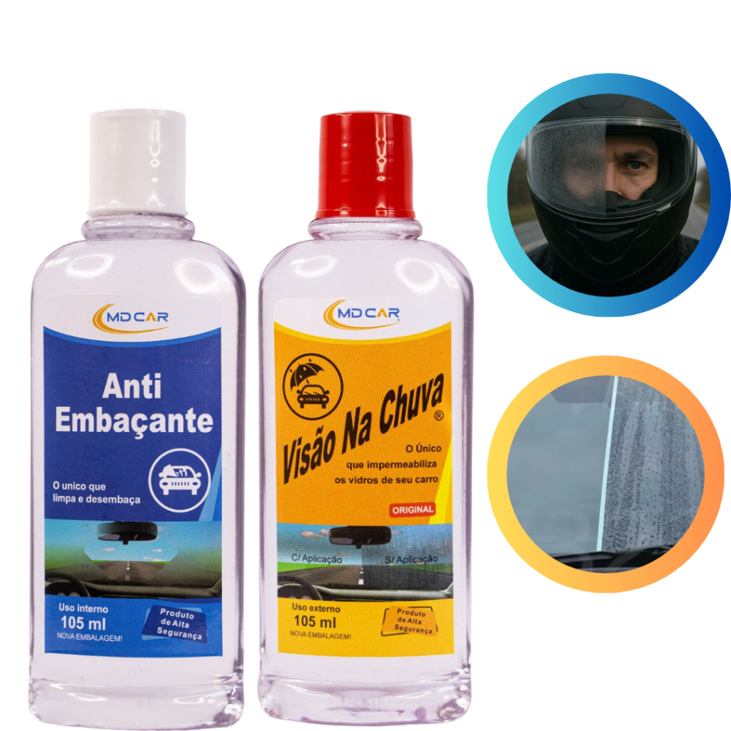 Cristalizador de Vidros MD Car 105ml – Repelente de Água | Visão na Chuva | Hidrorepelente Premium