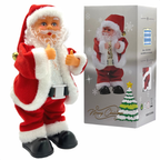 Boneco Papai Noel Dançarino Mexe Bumbum Musical Com Luzes Led Decoração Natal