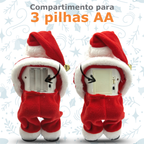 Boneco Papai Noel Dançarino Mexe Bumbum Musical Com Luzes Led Decoração Natal