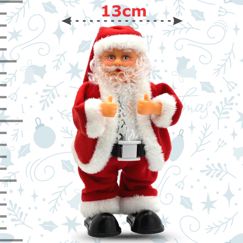 Boneco Papai Noel Dançarino Mexe Bumbum Musical Com Luzes Led Decoração Natal