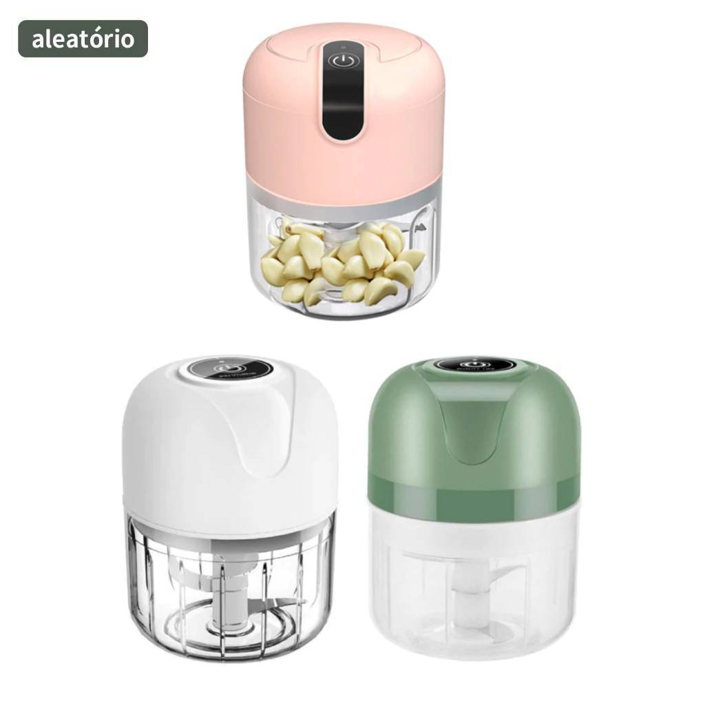 Mini Processador Triturador Sem Fio Elétrico De Alimentos Para Legumes Alho Gengibre 250ML