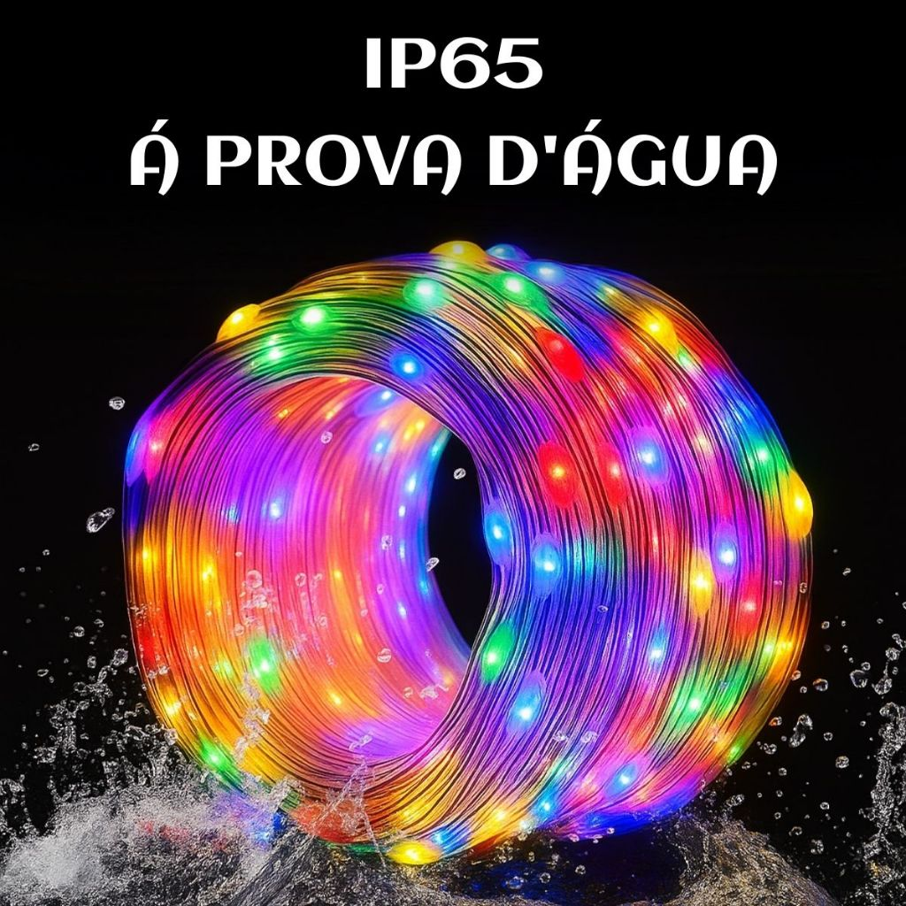 Pisca Pisca 100 Leds 10m Natal Smart Bluetooth USB 100 Controle 6 Funções IP65 Prova De Água LuvinCo