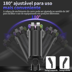 Carregador de carro retrátil com luz LED, Difusor 5 em 1 de 120 W para iPhone e Android 