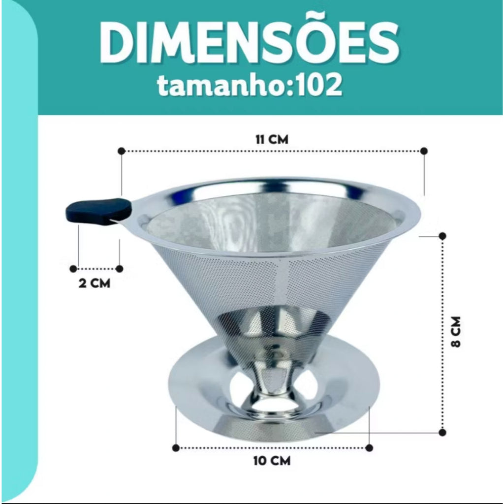 Coador com Filtro de Café Reutilizável