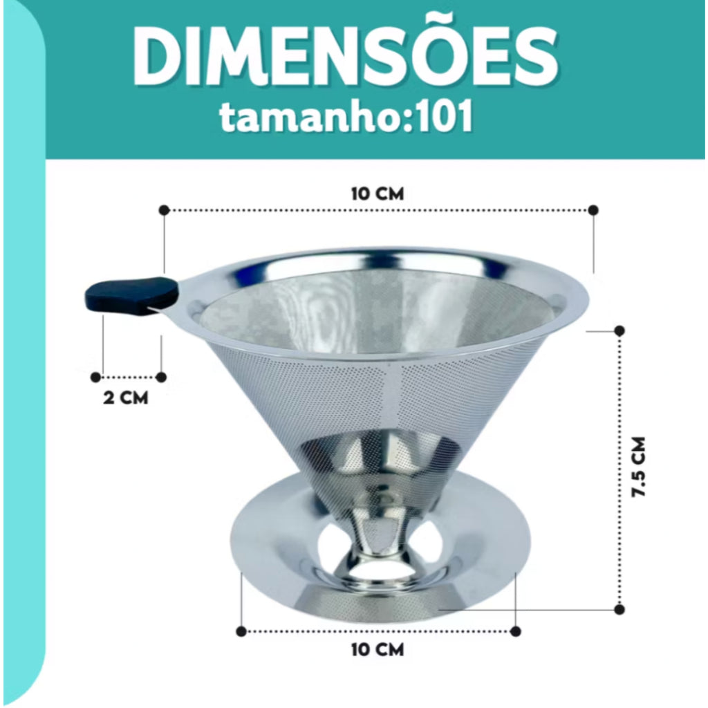 Coador com Filtro de Café Reutilizável