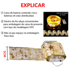 10 M Laços De Fita De Natal Com 100 Luzes Fada Cordas LED árvore Ornamentos Pisca Enfeites Decoração