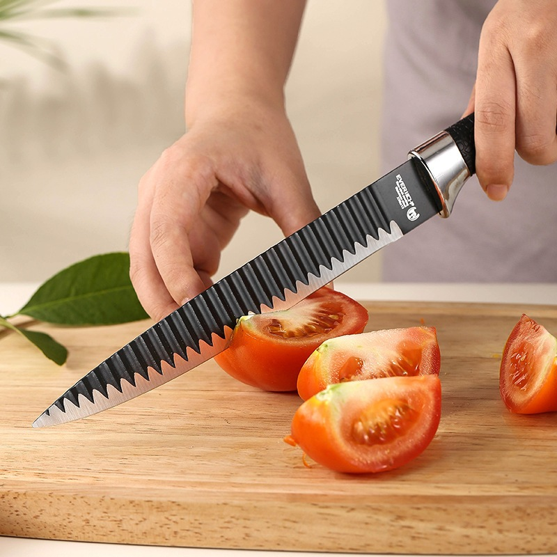 Conjunto De Facas , Descascador E Tesoura De Aço Inoxidável , 6 Peças
