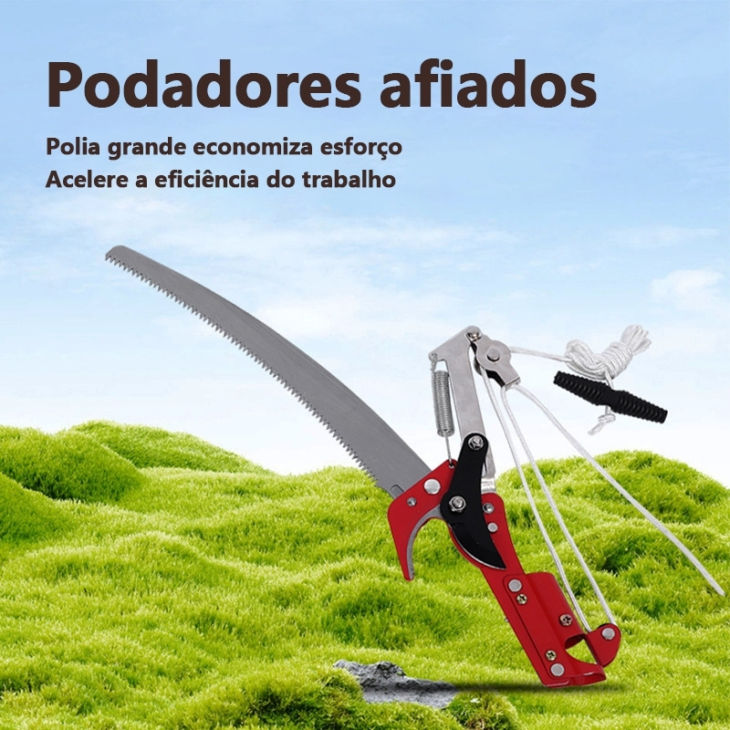 Serrote Podador Profissional De Galho Alto 2 Em 1 Poda Com Serrote Podador de Galhos