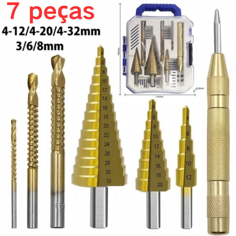 Kit de Brocas Titânio Escalonada  Avicii Express®