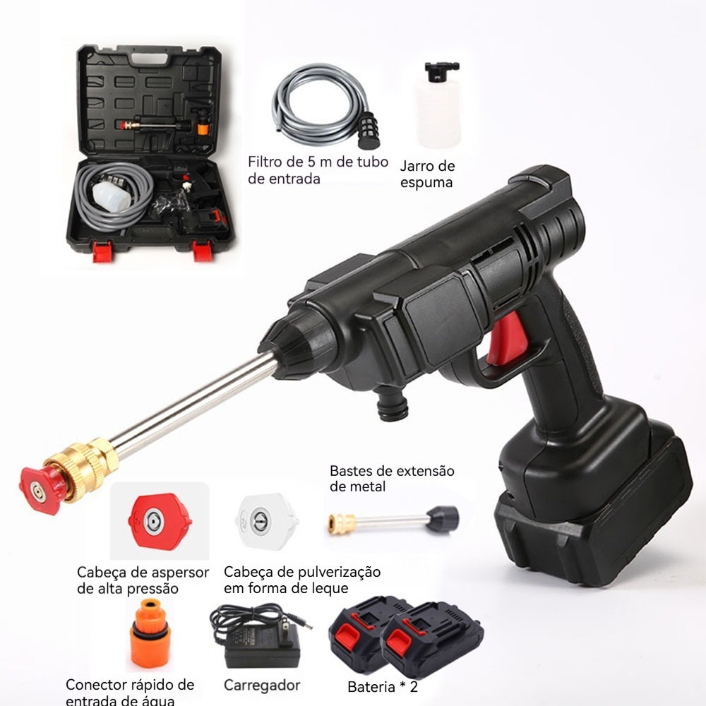 Lavadora de Alta Pressão HigherPower Avicii Express® Bivolt Portátil Profissional Sem Fio Recarregável Original - Envio Imediato