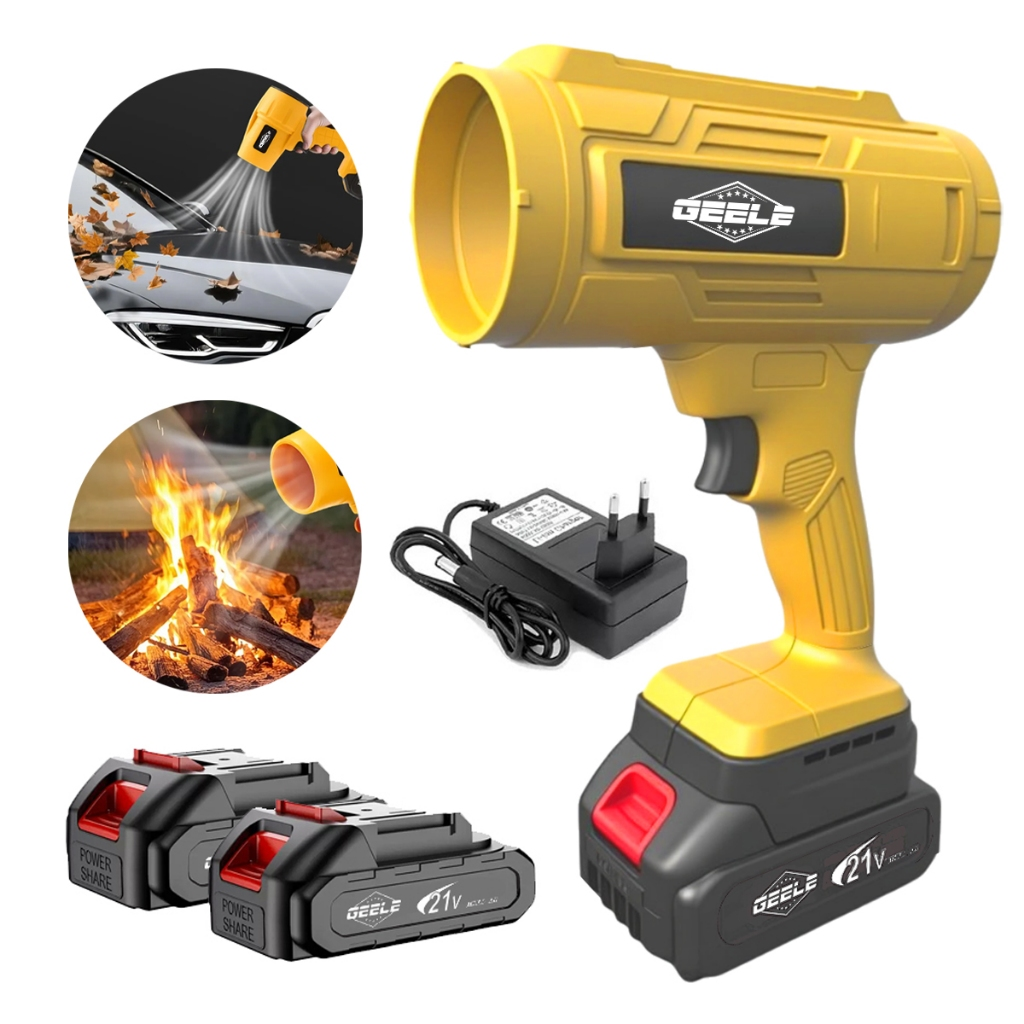 soprador de folhas elétrico 2 baterias bivolt 50000rpm 1200W GEELE