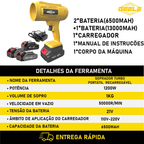 Soprador de folhas elétrico  baterias bivolt 50000rpm 1200W HigherPower  Avicii Express®