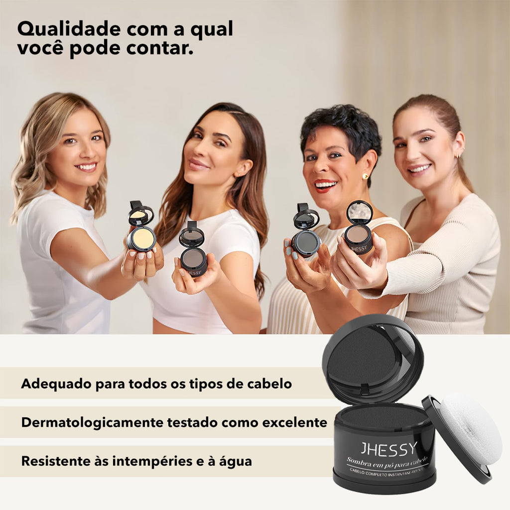 Pó De Retoque Capilar Sombra À Prova D'água Linha Capilar Cobertura Instantânea De Raiz