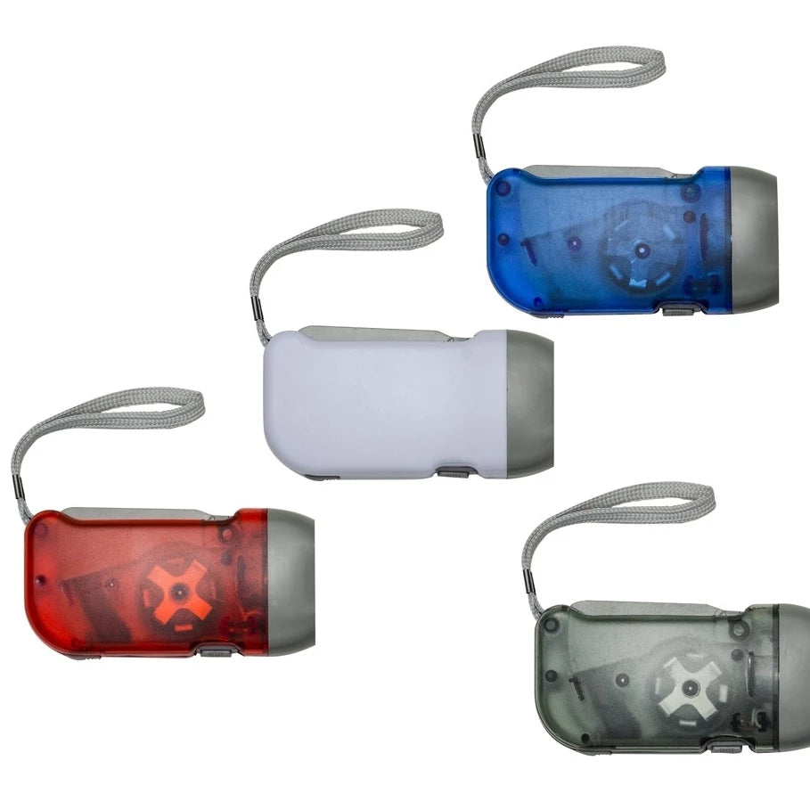 Lanterna De Dinamo com 3 leds funciona pressionando recarregavel Não Usa Pilhas