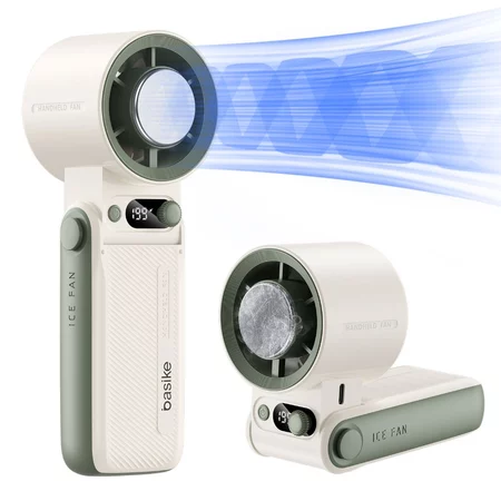 Mini Ventilador Portátil Turbo 100 níveis Vento Forte com Cooler e Display LED