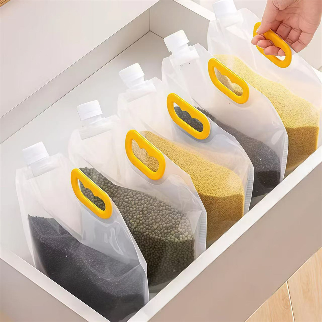 Kit 5-20pcs Organizador de Cozinha Saco de Grãos 1.5L Para Guardar Alimentos a Prova de Umidade e Insetos