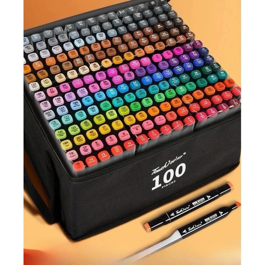 Kit De Livro Para Colorir De Capa Dura 50 Páginas + 24/36/60/80 Cores Caneta Marcadora De Ponta Dupla