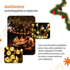 Pisca Pisca Varal Lâmpadas Solar 30 Led Enfeites de Natal 5m Cordão Luzes Externo Decoração Jardim Bolinha Iluminação