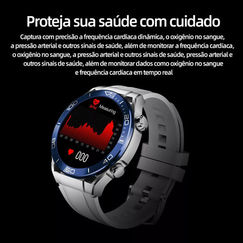 ‌Novo X5 PRO MAX SmartWatch: Chamada Bluetooth, À Prova de Água, Compatível Android e iOS, Design Redondo‌