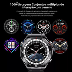 ‌Novo X5 PRO MAX SmartWatch: Chamada Bluetooth, À Prova de Água, Compatível Android e iOS, Design Redondo‌