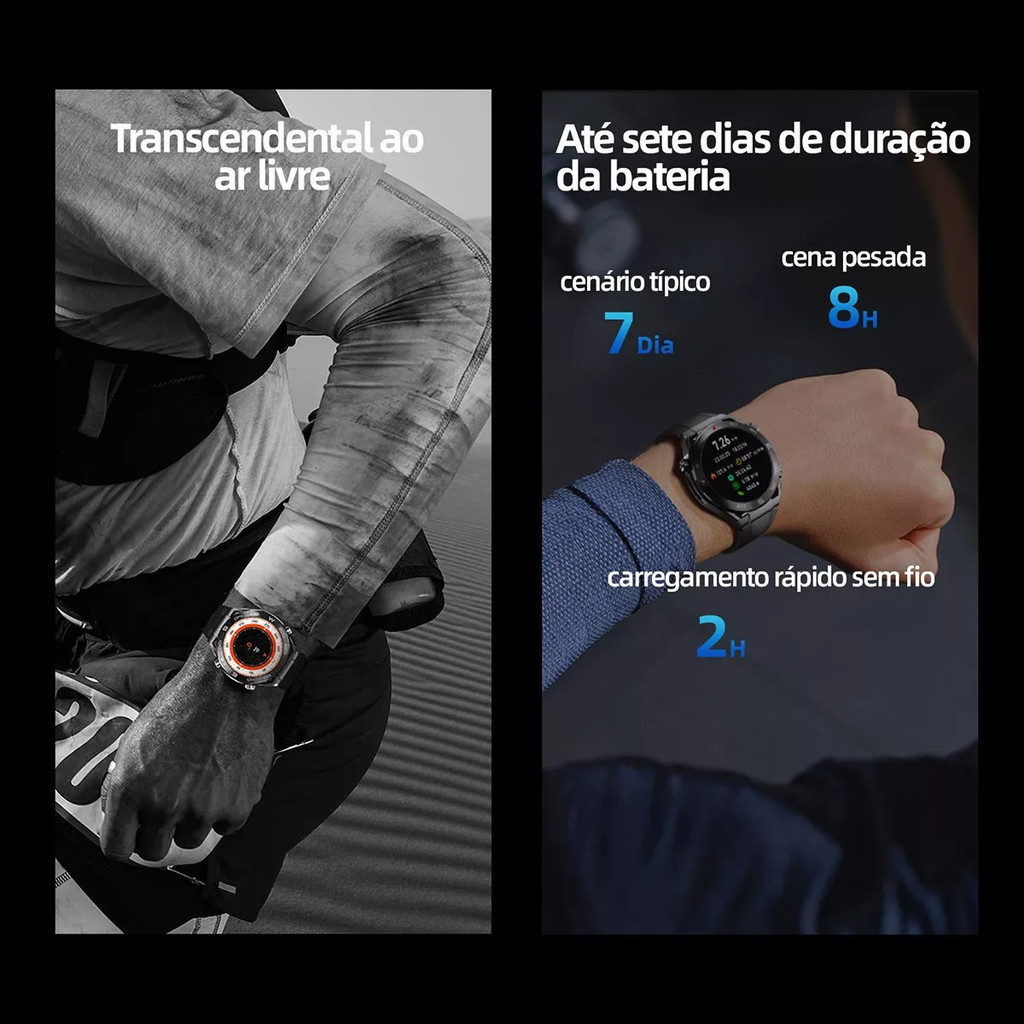 ‌Novo X5 PRO MAX SmartWatch: Chamada Bluetooth, À Prova de Água, Compatível Android e iOS, Design Redondo‌