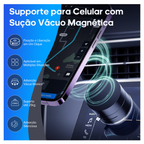 Suporte para Celular Magnético Vácuo Forte Ventosa Telefone Sucção Para Carro Portátil Dobrável