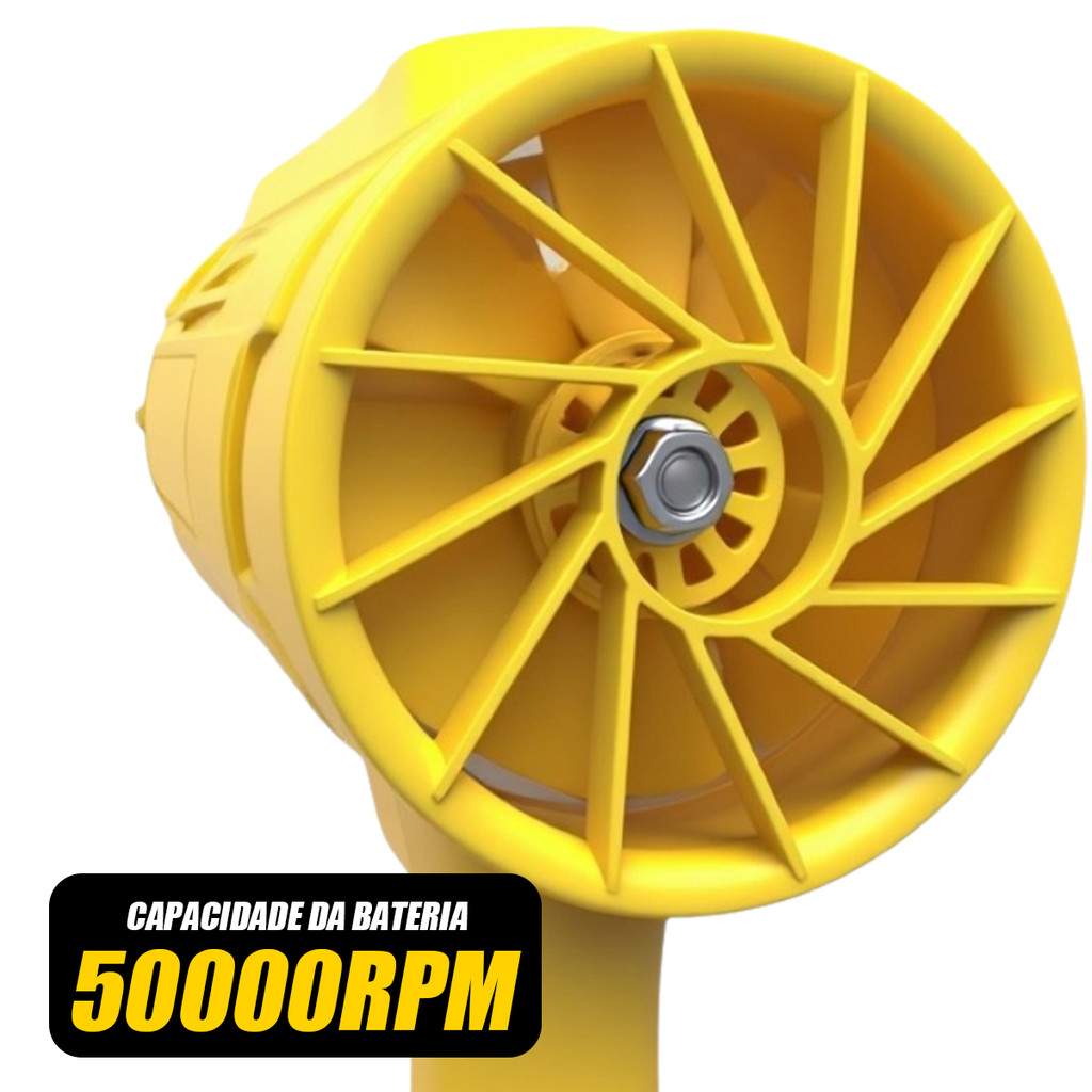 soprador de folhas elétrico 2 baterias bivolt 50000rpm 1200W GEELE