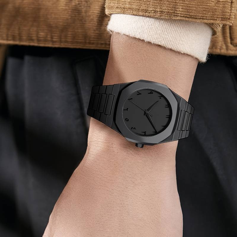 Relógio Masculino De Quartzo Preto Com Mostrador Polígono Avicii Express®