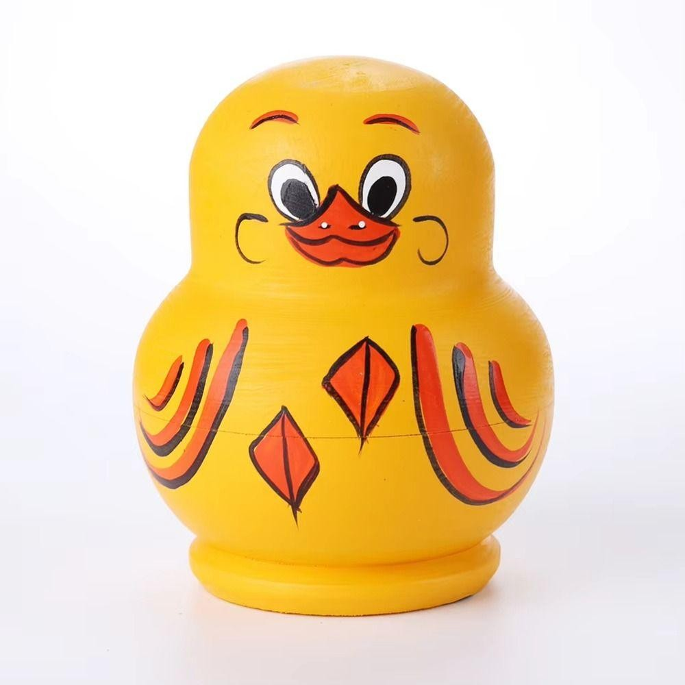 Bonecas De Nidificação MONSA , Brinquedos De Boneca Matryoshka De Pato Amarelo , Bonecos De Empilhamento De 10 Camadas D