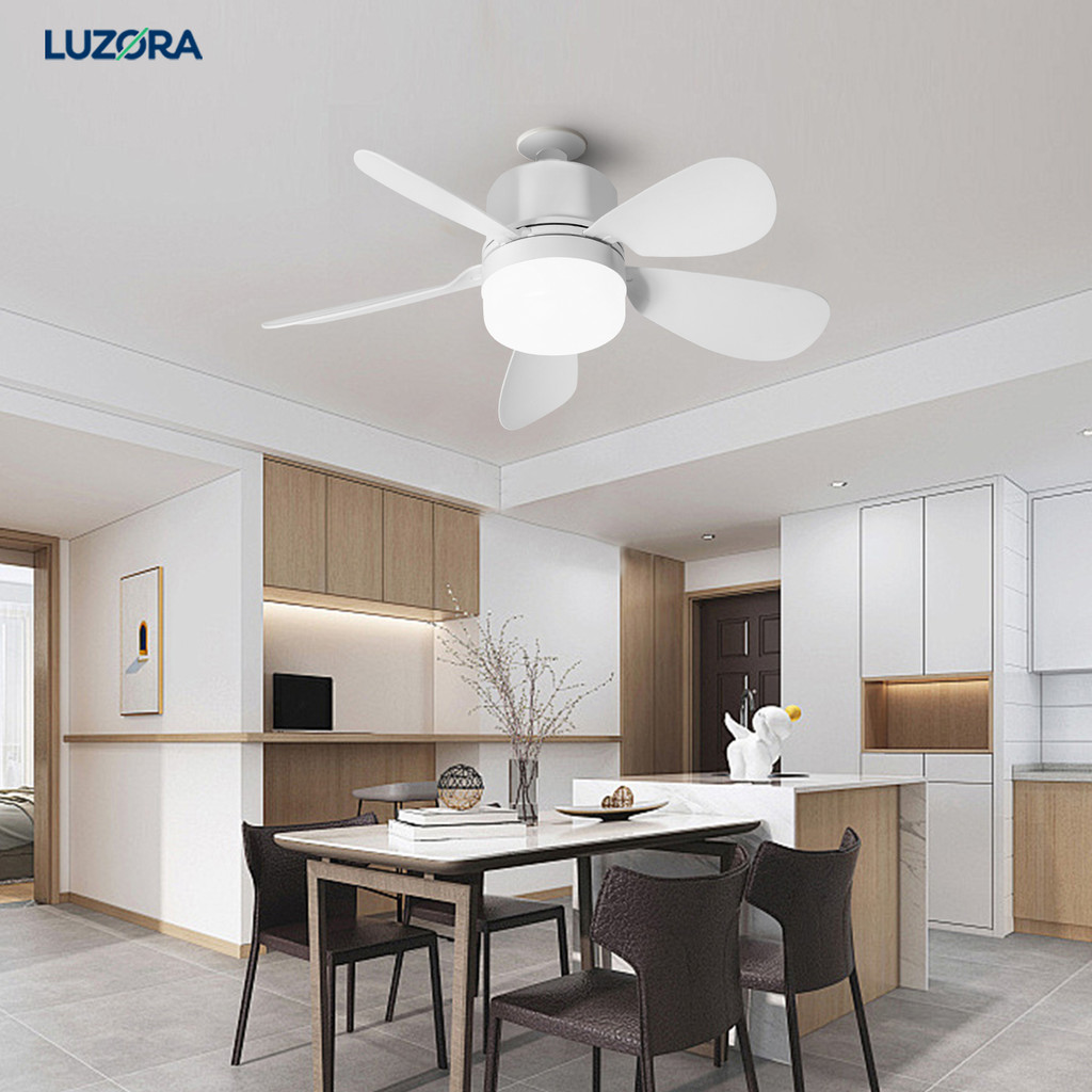 Ventilador de Teto com Luz Silencioso Controle Remoto Economica E27 Instalação Fácil LED Bivolt