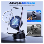 Suporte para Celular Magnético Vácuo Forte Ventosa Telefone Sucção Para Carro Portátil Dobrável
