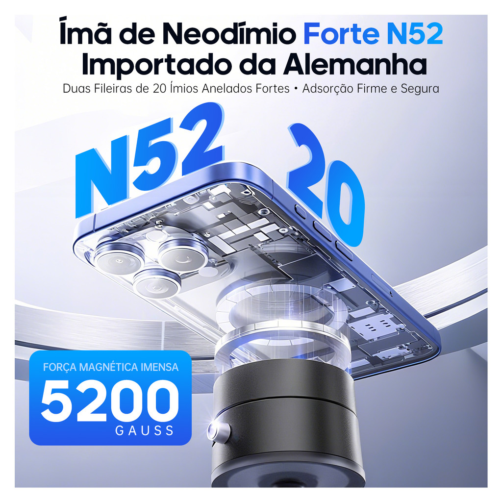 Suporte para Celular Magnético Vácuo Forte Ventosa Telefone Sucção Para Carro Portátil Dobrável