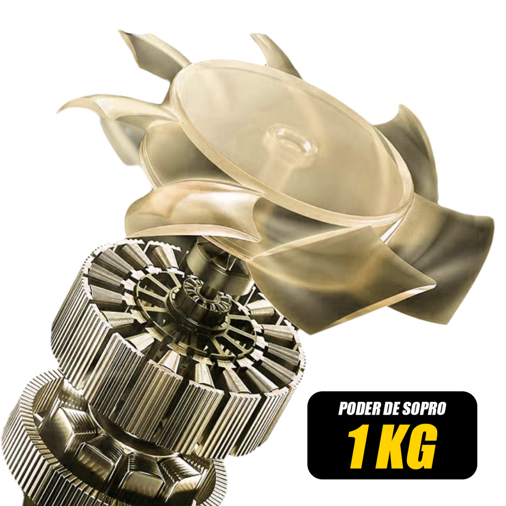 soprador de folhas elétrico 2 baterias bivolt 50000rpm 1200W GEELE