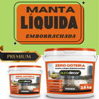 Manta Liquida Emborrachada Premium 3.6KG Impermeabilizante Para Lajes Telhados Fachadas 1KG Ou 3.6KG